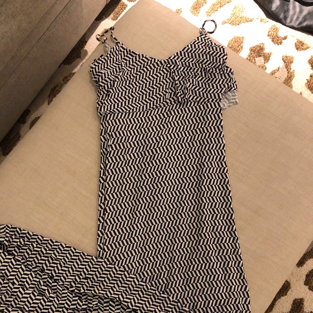 Black and white maxi dress